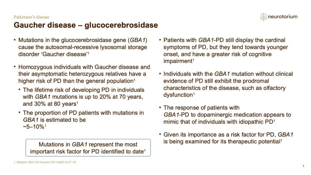 Gaucher disease – glucocerebrosidase